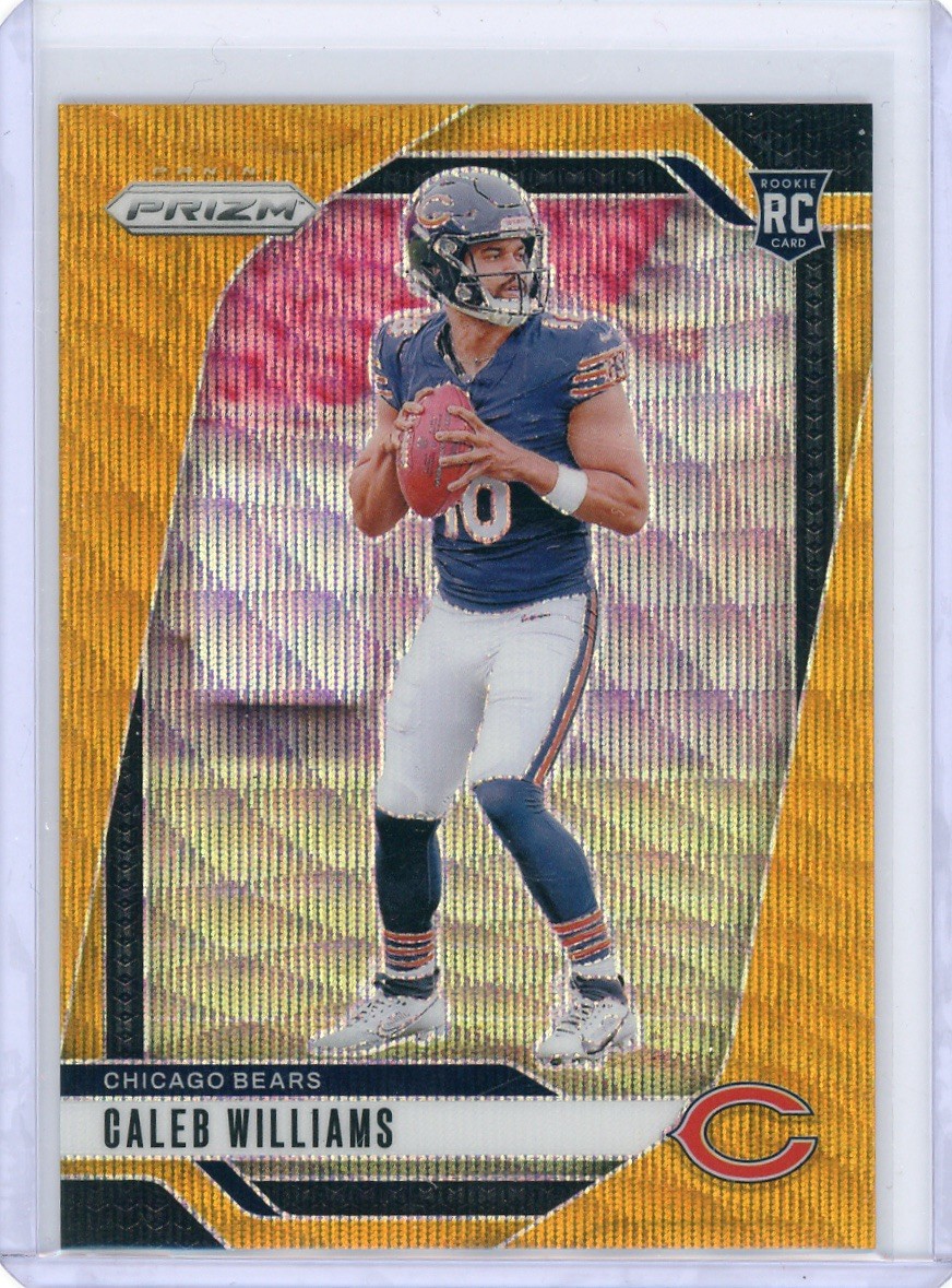 CALEB WILLIAMS 2024 Panini Prizm Football True Gold Wave /10 Prizm Rookie #301
