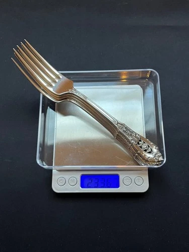 (4) Rose Point Wallace Sterling Silver 7 5/8" Fork - 234 Grams Use or Scrap