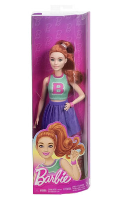 Barbie Fashionistas 11.7'' Doll #232 in Jersey Top Pleated Purple New with Tag