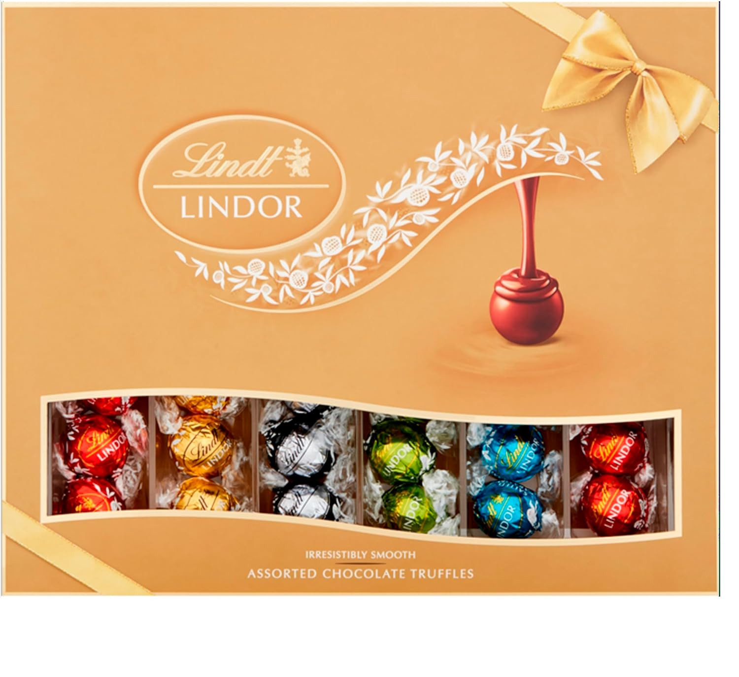Lindor Assorted Chocolate Truffles Gift Box – 525G – Christmas, Gift – Milk, Dar