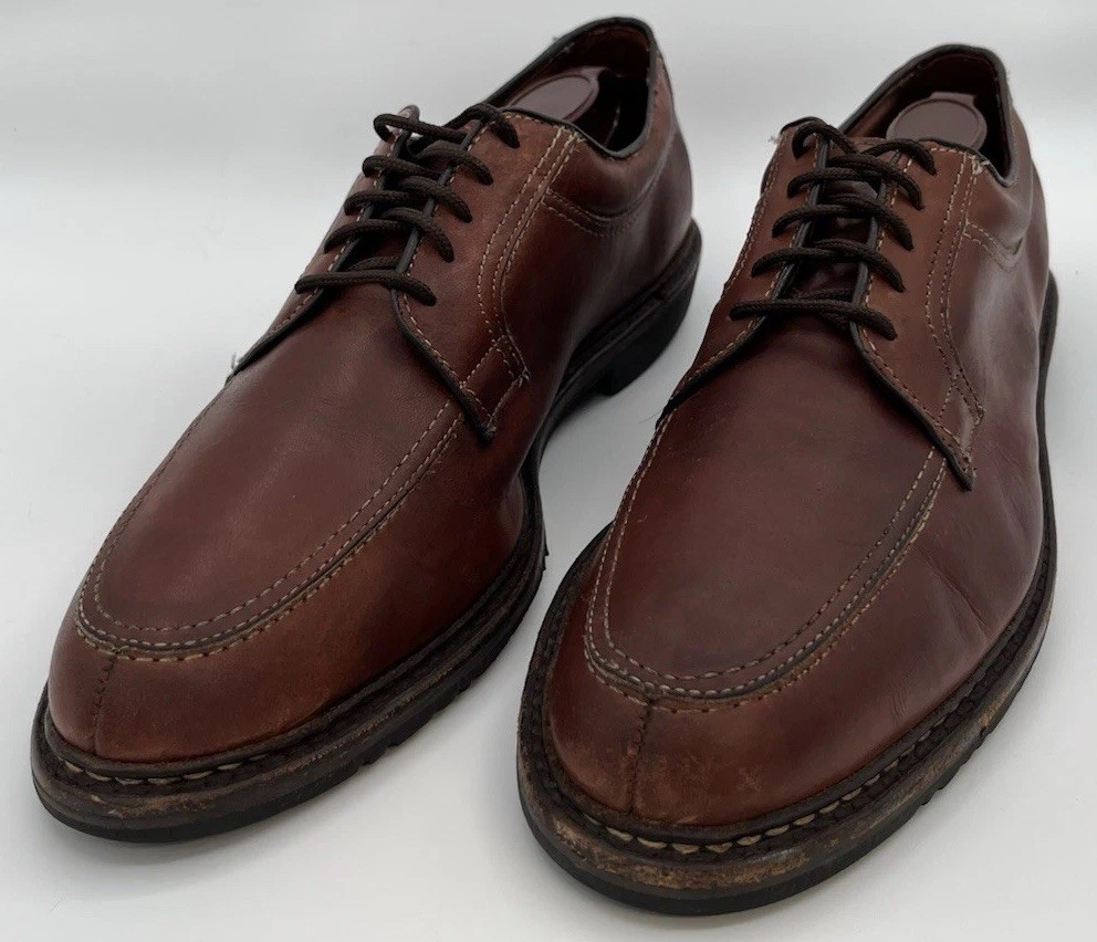 SAOLA Scarpe Oxford Allen Edmonds da uomo Wilbert 11 5 B peperoncino punta divisa suola in gomma marrone