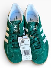 Adidas Gazelle Indoor J Green White Suede Sneakers Low Top