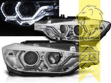 LED Angel Eyes Scheinwerfer f�r BMW F30 Limousine F31 Touring Hexagon chrom