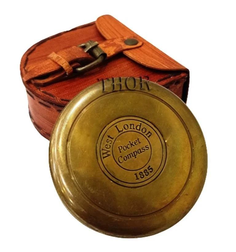 Compus Old Authentic Vintage Style Brass Pocket Compass 1 Count (Pack of 1 ...