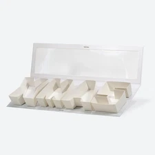 Geoto 21x6x2in 4-Letter Christmas Box for Gift Wrapping, XMAS Letter Carton for 