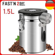 1,5L Vorratsdose Edelstahl Kaffeedose Frischhaltedose Aromadose Metall Behälter