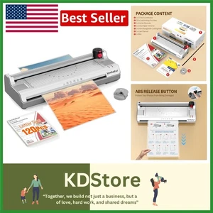 Professional 13-Inch Laminator Machine with 120 Sheets for A3/A4/A6 – Hot & Cold