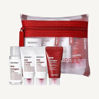 Medi Peel Red L-C Daily Travel Cosmetic Gift Set - w/ 4 Minis Mesh Storage Pouch