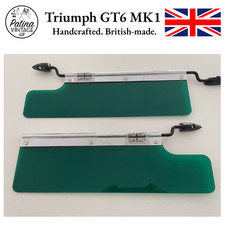 Visiera parasole in perspex acrilico trasparente Triumph GT6 MK1. Artigianale Made in British