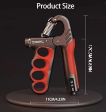 Hand Grip Strength Power Trainer Gripper Strengthener Adjustable Gym Exerciser