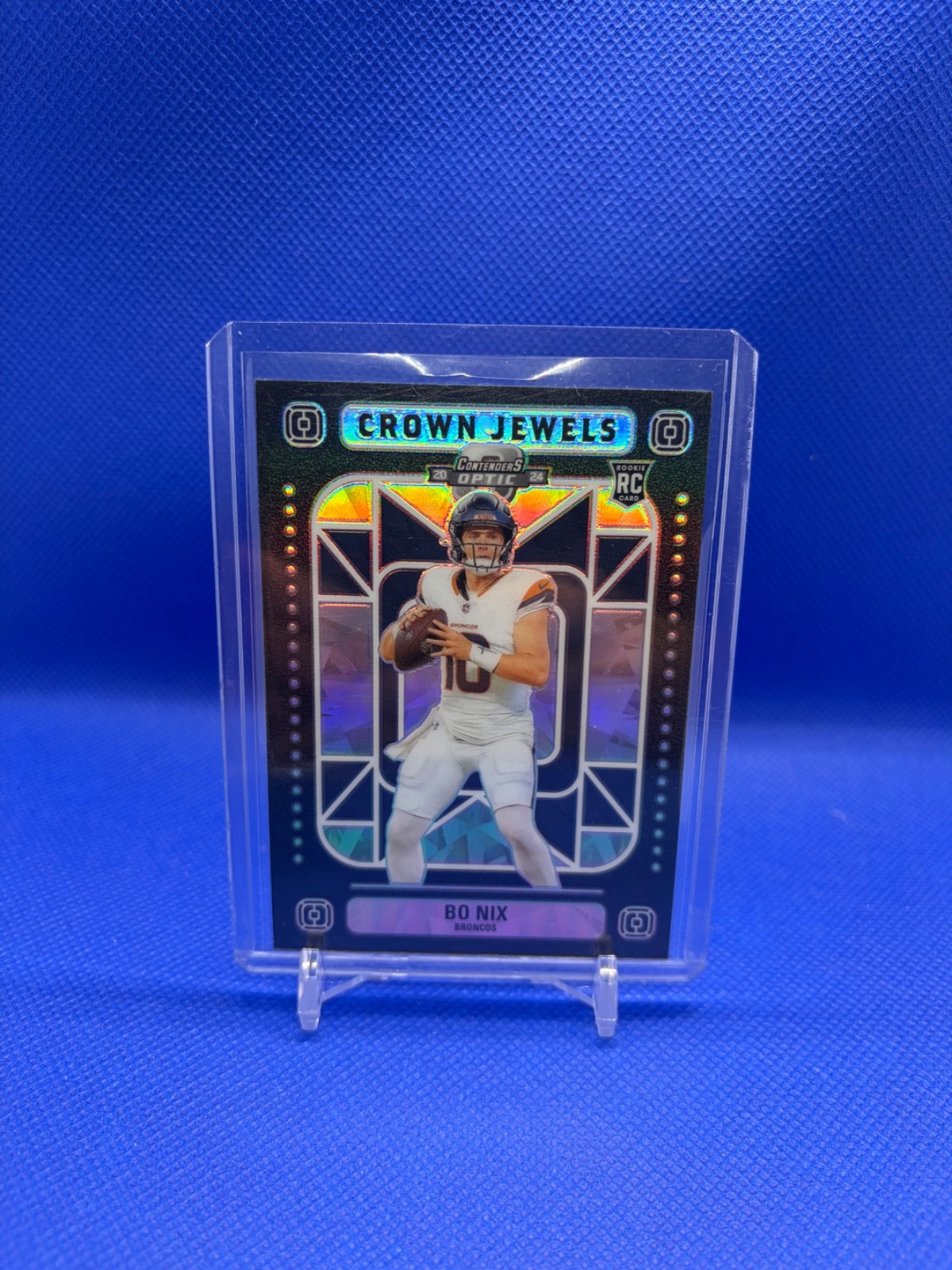 Bo Nix Crown Jewels RC Rookie Holo CASE HIT SSP 2024 Contenders Optic