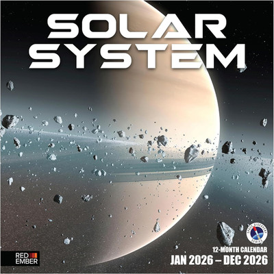 Solar System 2026 Wall Calendar 12 Month | 12'' x 24'' Open | Thick & Sturdy Paper