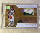 2019-19 Opulence Khris Middleton Gold Patch Auto On Card/Game Worn! /10!  Bucks