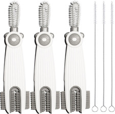 3 in 1 Cup Lid Gap Cleaning Brush Set with 3 Straw Cleaner Brush, Multifunctiona