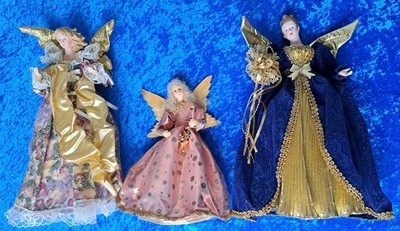 3 schöne alte  Rauschgold-Engel -vintage- für Weihnachten und Sammler 