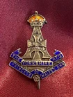 Lovely WW1/2 The Yorkshire Regiment Silver Enamel sweetheart Brooch w/pin