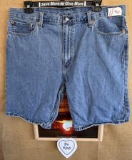 Levi's 405 men's blue denim shorts size 40W 10L shorts pockets zip-fly met