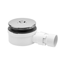 Mcalpine 90mm Shower Waste Trap 25mm Water Seal Chrome Plated Plastic Shallow