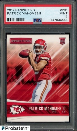 2017 Panini R & S #201 Patrick Mahomes II Chiefs RC Rookie PSA 9 MINT