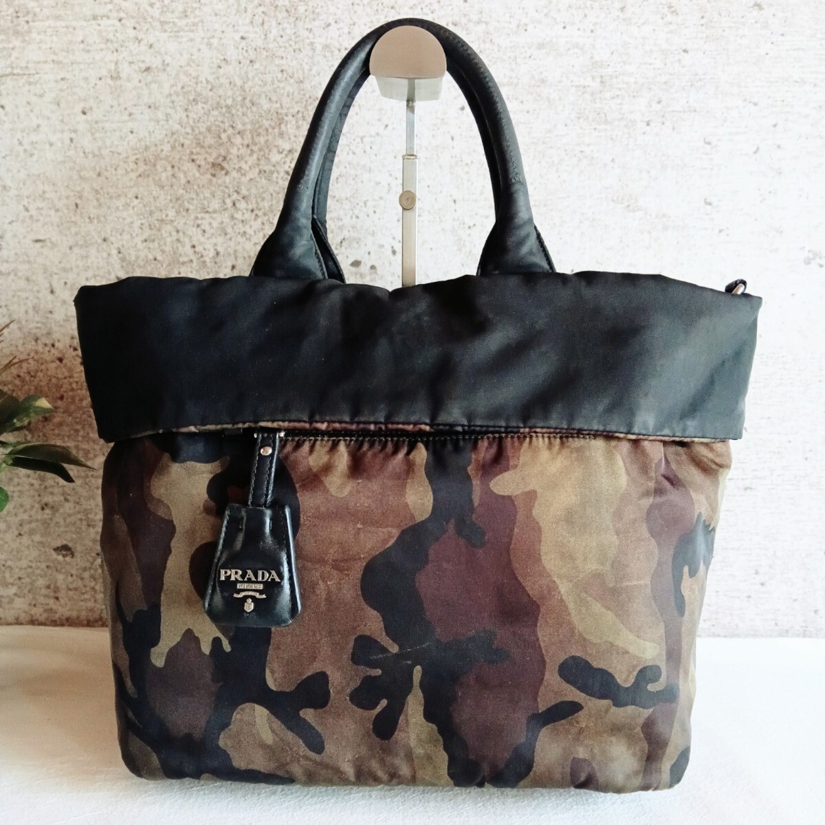 Prada Reversible Camouflage 2way Shoulder Bag Vintage Authentic thumbnail 2