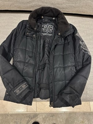 Poivre Blanc Women's Ski Jacket Black Sateen Size 8