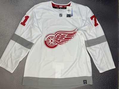 Neu Adidas NHL Detroit Red Wings Weiß Trikot Gr 56 Dylan Larkin 71 Defekt
