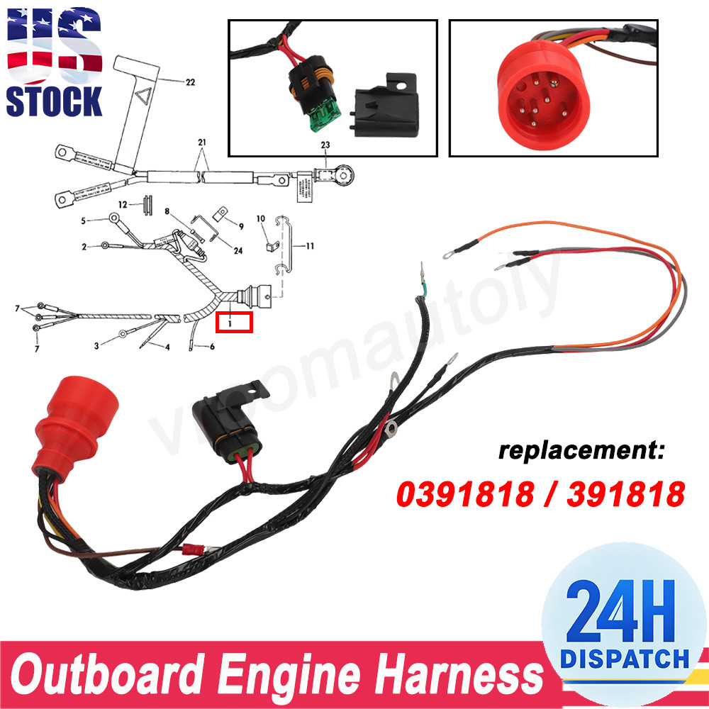 # 391818 Outboard Engine Harness For 1982-1984 Evinrude & Jo