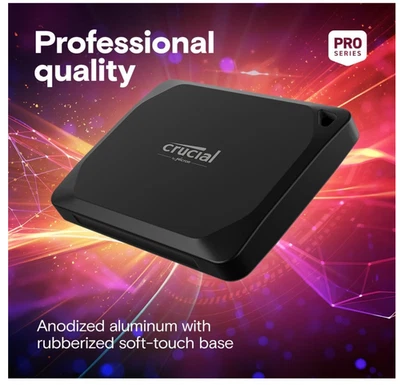 Crucial X10 Pro 2TB Portable External SSD, Up to 2100MB/s Read