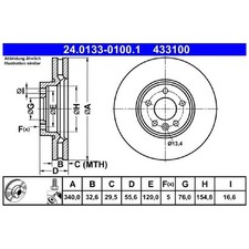 2x Bremsscheibe vorne für VW Transporter T5 7HA 7HB 7JD T6 SGA SFD SGB | 487458
