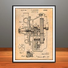 1927 Supercharger Drive Patent Print - Unframed 1927 Supercharger Drive Patent Print - Unframed