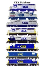 CSX Locomotives Through The Years 8 individual Stickers Andy Fletcher