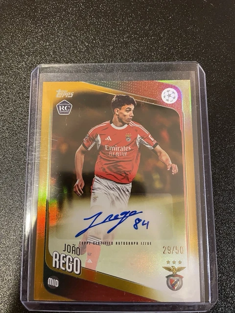2025-26 Flagship UCC Joao Rego Gold Auto /50 SL Benfica RC