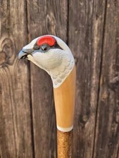wooden walking stick hand carved bird wooden walking cane