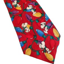 Peanuts Light Up Your Holiday Snoopy Christmas 100 Silk Neck Tie 58" x 4"