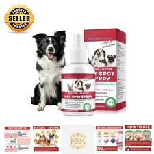 Natural Hot Spot Spray for Dogs  Cats - Soothes Sensitive Skin  Aids Healing