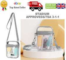 Clear Crossbody Bag Stadium Approved Transparent PVC Purse concert plastic event