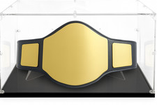 Championship Belt Display Case Large Box with Belt Stand for Wrestling Boxing US