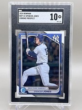 2024 Bowman Chrome Prospect Spencer Jones SGC 10 Gem Mint!