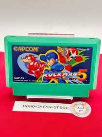 Mega Man 5 Rockman Famicom Nintendo NES Capcom Japan Tested Box Manual