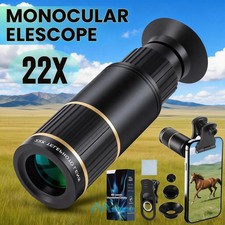 22x25 HD Monocular Telescope with Smartphone Adapter - Clear Viewing Experience