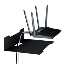 PzewMo Floating Metal Wall Mount Shelf,Shelf for 9.06" x 6.69", Black