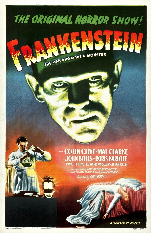 Frankenstein movie poster print (style b) : Boris Karloff : 11 x 17 inches