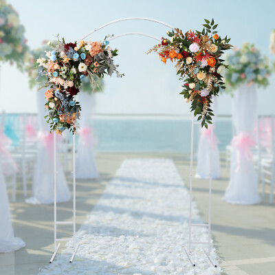 7.2 Ft Metal White Stand Arch Wedding Party Prom Garden Floral Decoration US