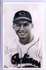 1951 Cleveland Indians Team Issued Postcard  Mel Harder Autograph