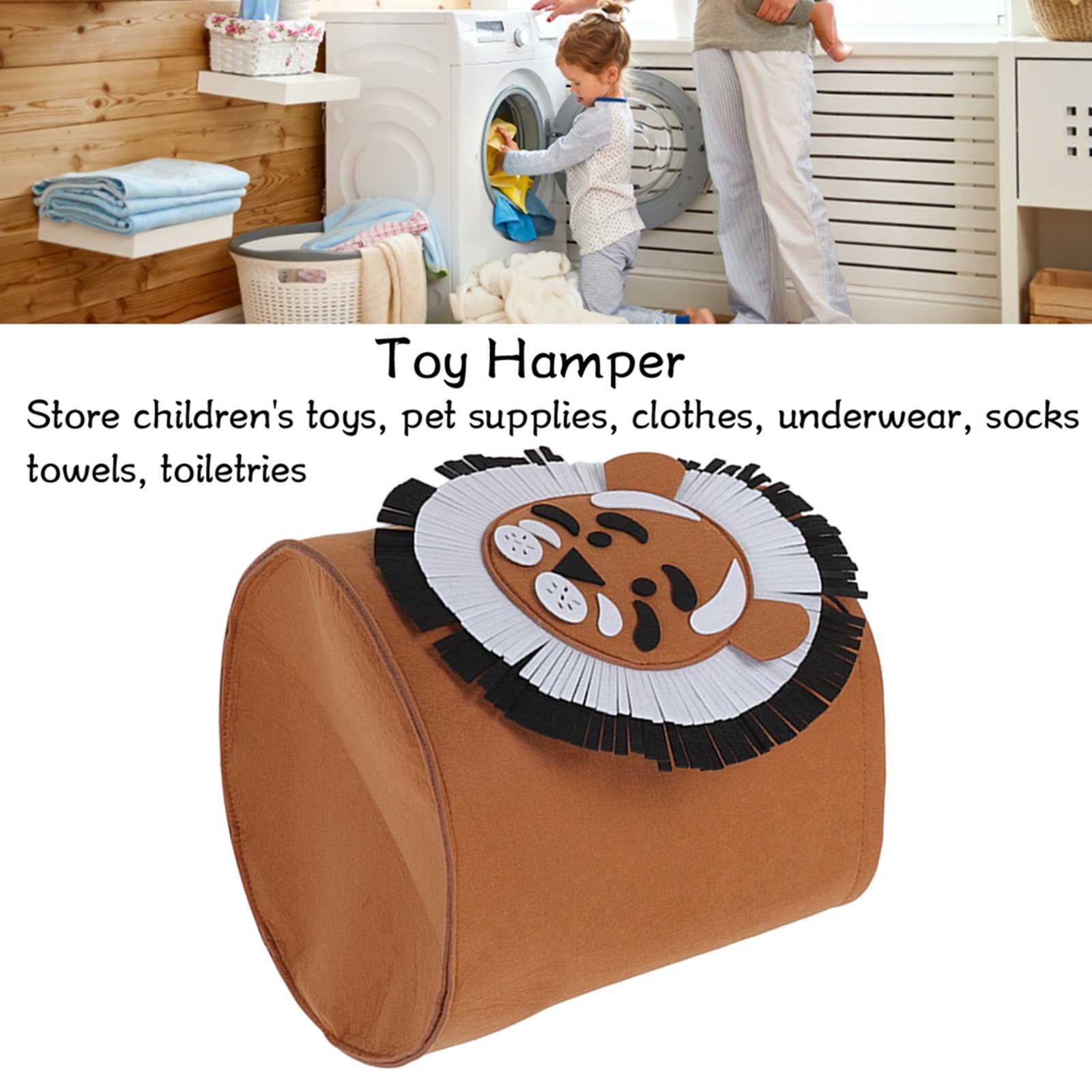 Laundry Basket 30x27cm Organic Cotton Collapsible Round Basket For Dirty eBay