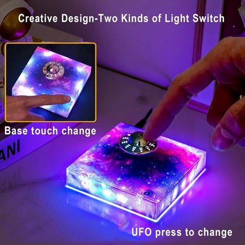 Magnetic Levitating UFO Lamps LED Lights 6 Colors Rotating Floating Decoration - Picture 6 of 14