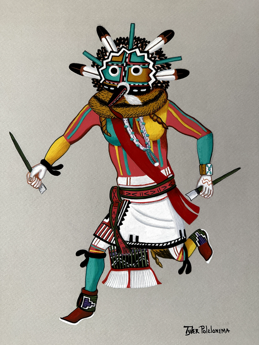Hopi Rabbit Drawing Hopi Kachina Drawings Hopi Kachina Print 13 Southwest Art | EBay