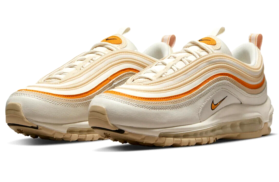 Nike Air Max 97 (Womens Size 8.5) Shoes DQ8594 001 Cream Orange White | eBay