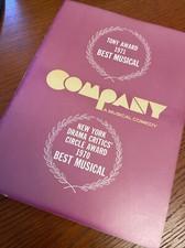 Company A Musical Comedy Broadway Program 1971 Touring George Chakiris
