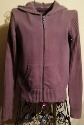 64) beautiful brown ladies' cardigan with hood size M by PMK Basic